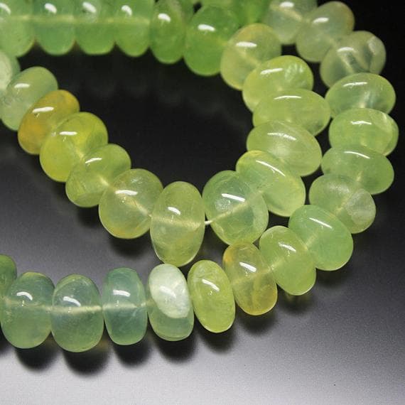 1 strand prehnite rondelle smooth 18'' long strand gemstone beads, jewelry supplies for jewelry making, bulk beads, for meditation jewellery for Reiki Healing  gemstone size 8mm to 9mm