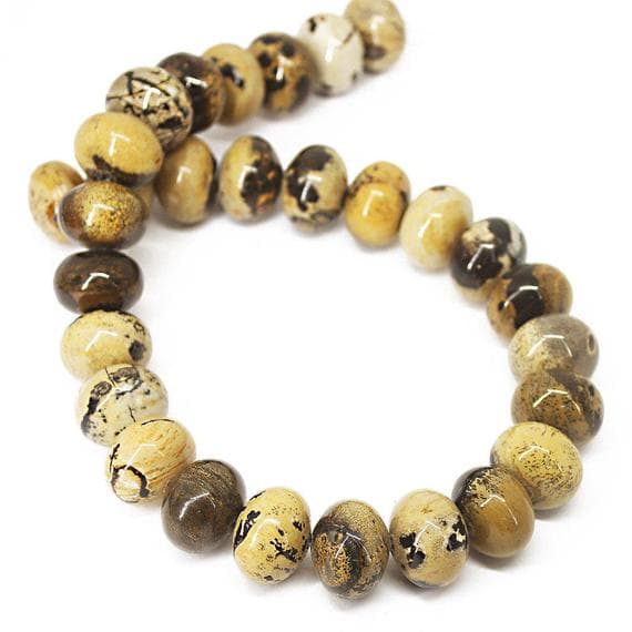 1 strand owyhee jasper rondelle smooth 15'' long strand gemstone beads, jewelry supplies for jewelry making, bulk beads, for meditation jewellery for Reiki Healing  gemstone size 18mm