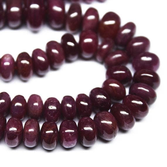 1 strand ruby rondelle smooth 18'' long strand gemstone beads, jewelry supplies for jewelry making, bulk beads, for meditation jewellery for Reiki Healing  gemstone size 7mm to 10mm