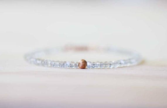 24k gold Blush Jewelry 3-3.5mm Multi Colour Ceylon Moonstone  stacking Bracelet Rondelle, Faceted 18cm for mens, womens, gf, bf and adults.