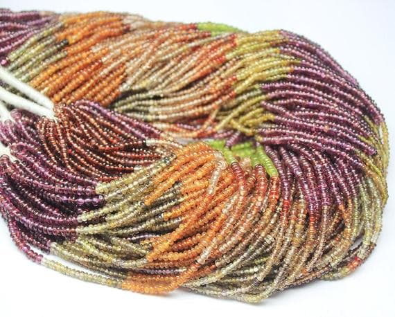 1 strand sapphire rondelle smooth 14'' long strand gemstone beads, jewelry supplies for jewelry making, bulk beads, for meditation jewellery for Reiki Healing  gemstone size 3mm