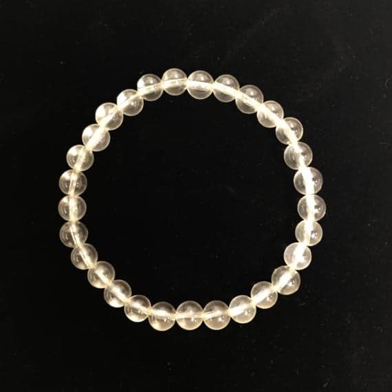 Super sale 6mm Stretchable Yellow Lemon Quartz Bracelet Round, Smooth 7" for mens, womens, gf, bf & Adult.