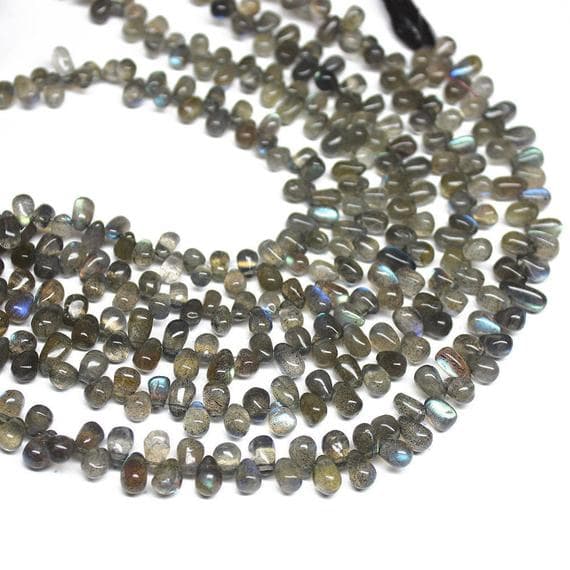 1 strand labradorite tear drop smooth 9'' long strand gemstone beads, jewelry supplies for jewelry making, bulk beads, for meditation jewellery for Reiki Healing  gemstone size 6mm to 8mm