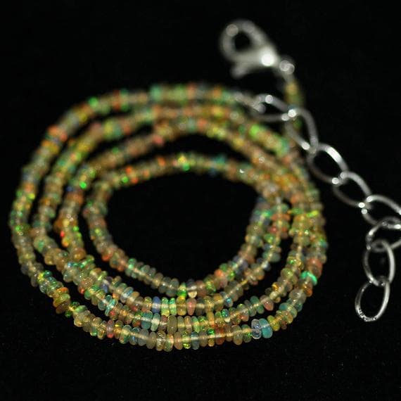 1 strand ethiopian welo fire opal rondelle smooth 16'' long strand gemstone beads, jewelry supplies for jewelry making,  for meditation jewellery for Reiki Healing  gemstone size 2.5mm