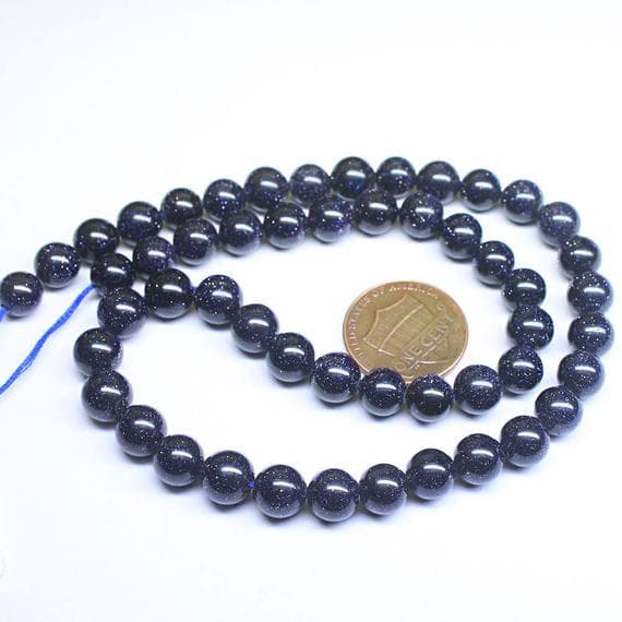 1 strand goldstone round ball smooth 12'' long strand gemstone beads, jewelry supplies for jewelry making, bulk beads, for meditation jewellery for Reiki Healing  gemstone size 7mm