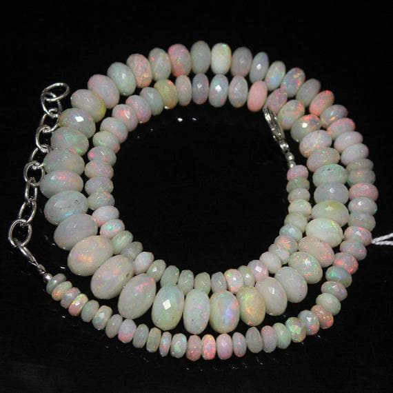 1 strand ethiopian welo fire opal rondelle faceted 11'' long strand gemstone beads, jewelry supplies for jewelry making,  for meditation jewellery for Reiki Healing  gemstone size 5mm