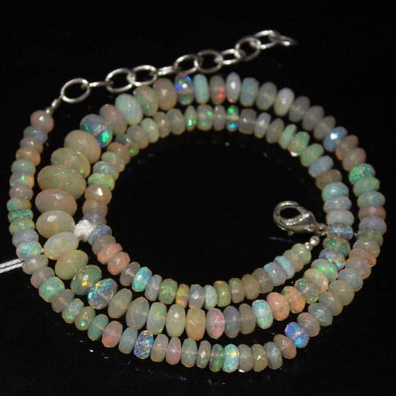 1 strand ethiopian welo fire opal rondelle faceted 9'' long strand gemstone beads, jewelry supplies for jewelry making,  for meditation jewellery for Reiki Healing  gemstone size 4mm to 5mm