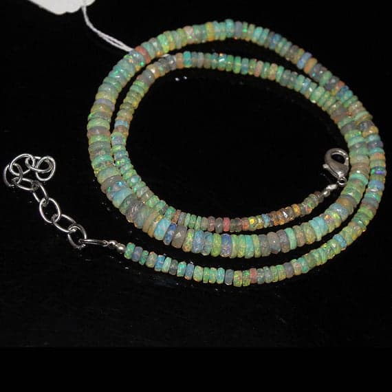 1 strand ethiopian welo fire opal  tyre wheel faceted 17'' long strand gemstone beads, jewelry supplies for jewelry making,  for meditation jewellery for Reiki Healing  gemstone size 4mm to 6mm