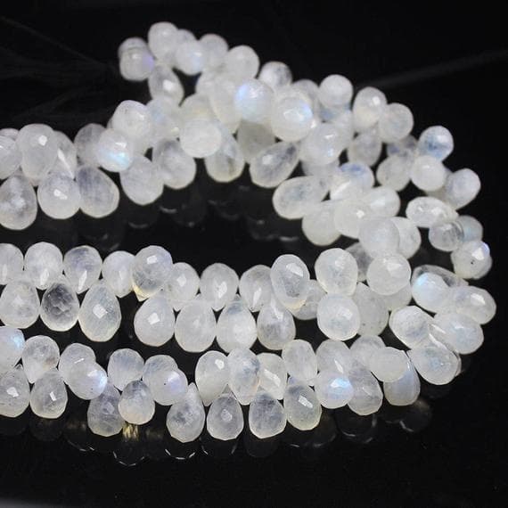 1 strand rainbow moonstone tear drop faceted 10'' long strand gemstone beads, jewelry supplies for jewelry making,  for meditation jewellery for Reiki Healing  gemstone size 10mm to 14mm