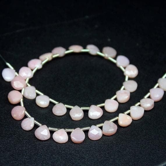 1 strand opal heart drop faceted 8'' long strand gemstone beads, jewelry supplies for jewelry making, bulk beads, for meditation jewellery for Reiki Healing  gemstone size 5mm