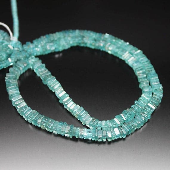 1 strand apatite cube square smooth 16'' long strand gemstone beads, jewelry supplies for jewelry making, bulk beads, for meditation jewellery for Reiki Healing  gemstone size 4mm to 6mm