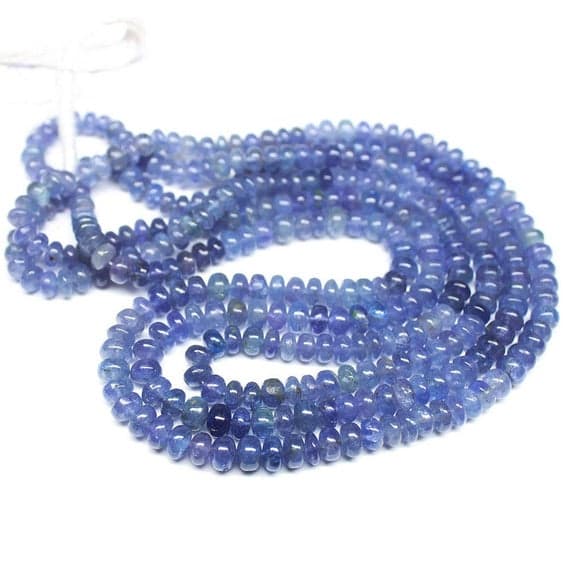 1 strand tanzanite rondelle smooth 16'' long strand gemstone beads, jewelry supplies for jewelry making, bulk beads, for meditation jewellery for Reiki Healing  gemstone size 5mm to 6mm