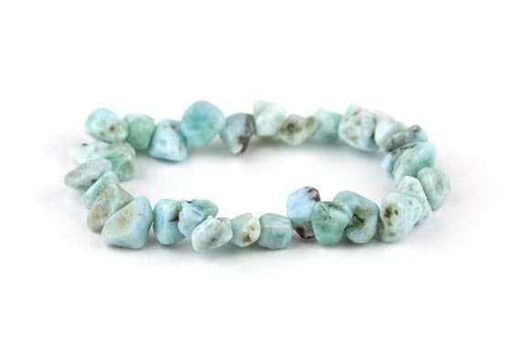 Raw Larimar, Blue Bracelets, Atlantis Jewelry, Aquamarine Bracelet, Something Blue, Larimar Bracelet 10x4mm Code- WAR9045