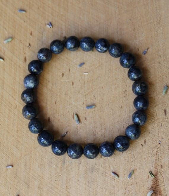 Galaxy Jewelry 8mm Stretchable Blue Pietersite Bracelet Round, Smooth 7" for mens, womens.