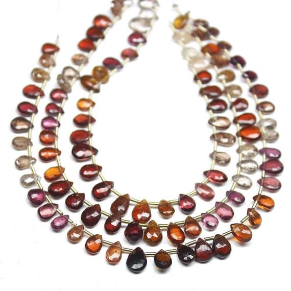 1 strand spinel pear drop faceted 8'' long strand gemstone beads, jewelry supplies for jewelry making, bulk beads, for meditation jewellery for Reiki Healing  gemstone size 6mm to 8mm