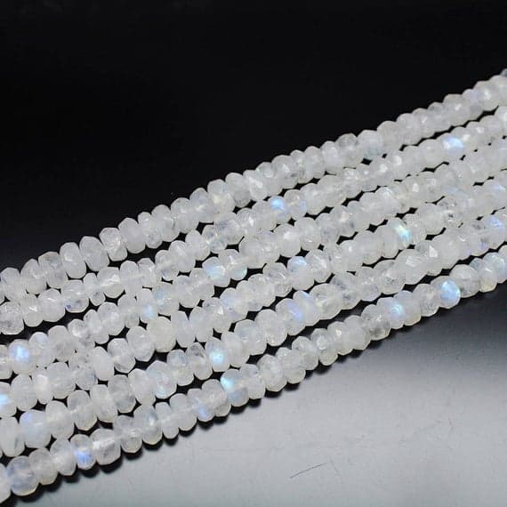1 strand rainbow moonstone rondelle faceted 14'' long strand gemstone beads, jewelry supplies for jewelry making, bulk beads, for meditation jewellery for Reiki Healing  gemstone size 7mm