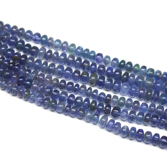 1 strand tanzanite rondelle smooth 16'' long strand gemstone beads, jewelry supplies for jewelry making, bulk beads, for meditation jewellery for Reiki Healing  gemstone size 5mm to 7mm
