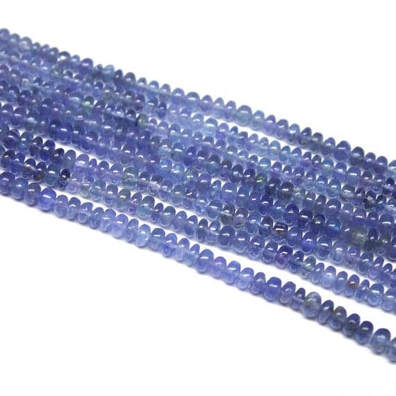 1 strand tanzanite rondelle smooth 16'' long strand gemstone beads, jewelry supplies for jewelry making, bulk beads, for meditation jewellery for Reiki Healing  gemstone size 4mm