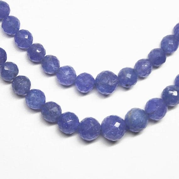 1 strand tanzanite round ball faceted 18'' long strand gemstone beads, jewelry supplies for jewelry making, bulk beads, for meditation jewellery for Reiki Healing  gemstone size 5mm to 9mm
