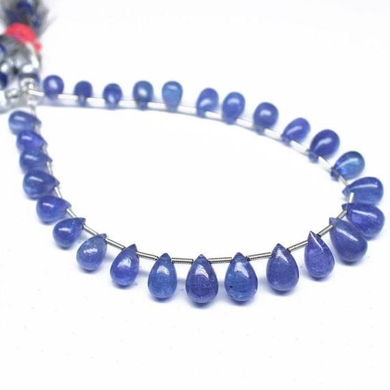 1 strand tanzanite tear drop smooth 8'' long strand gemstone beads, jewelry supplies for jewelry making, bulk beads, for meditation jewellery for Reiki Healing  gemstone size 9mm to 11mm