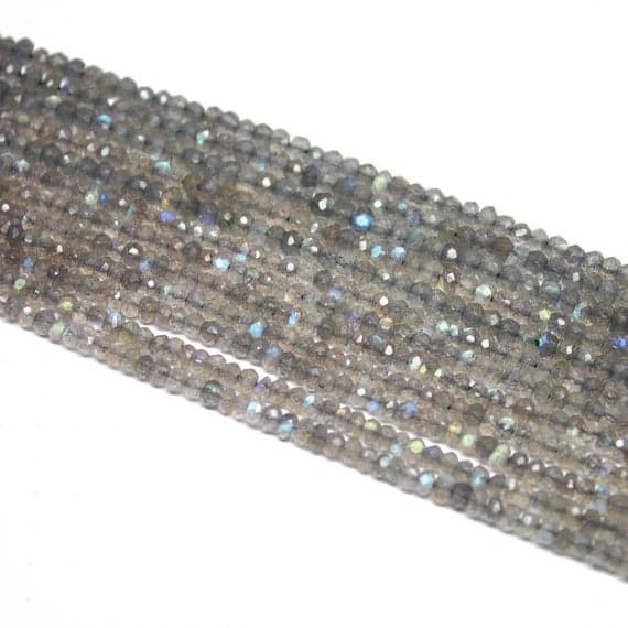 1 strand labradorite rondelle faceted 13'' long strand gemstone beads, jewelry supplies for jewelry making, bulk beads, for meditation jewellery for Reiki Healing  gemstone size 4mm