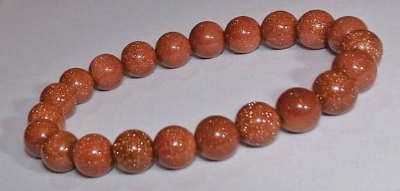 chakras simple 10mm Orange Sunstone Stretchable Bracelet Round, Smooth 18cm for mens, womens, gf, bf and adults.
