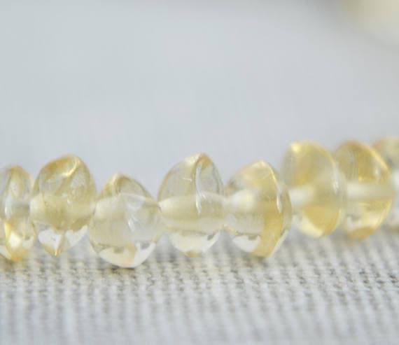Citrine Bracelet - Yellow Bracelet - Dainty Gemstone Bracelet - Adjustable Bracelet - Beaded Bracelet - November Birthstone - Good Luck Gift 4.5 - 6mm Code- WAR6903