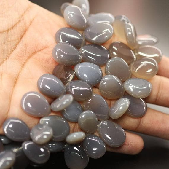 1 strand chalcedony pear drop smooth 8'' long strand gemstone beads, jewelry supplies for jewelry making, bulk beads, for meditation jewellery for Reiki Healing  gemstone size 17mm
