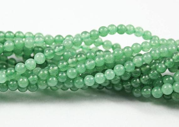 1 strand jade round ball smooth 15'' long strand gemstone beads, jewelry supplies for jewelry making, bulk beads, for meditation jewellery for Reiki Healing  gemstone size 5mm