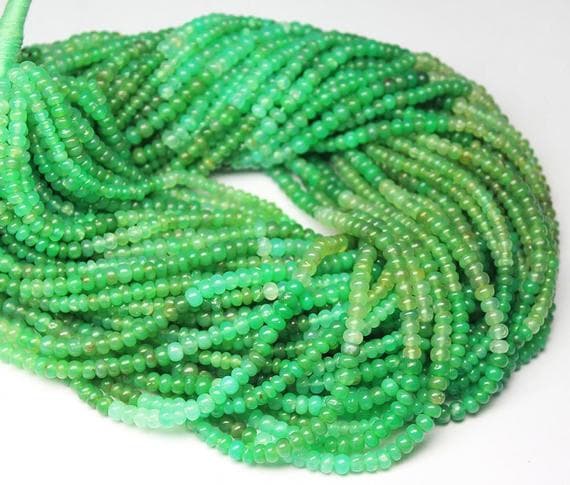 1 strand chrysoprase rondelle faceted 14'' long strand gemstone beads, jewelry supplies for jewelry making, bulk beads, for meditation jewellery for Reiki Healing  gemstone size 4mm