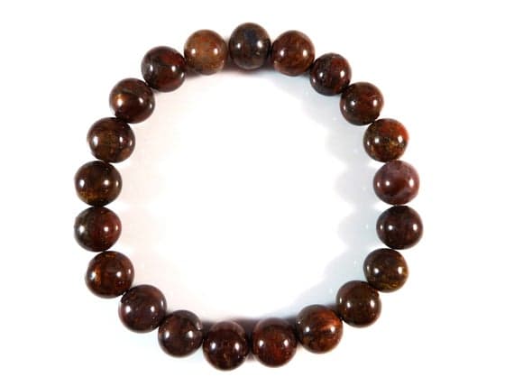 Natural 8mm Stretchable Red Red Gold  Pietersite  Bracelet Round, Smooth 7" for mens, womens, gf, bf & Adult.