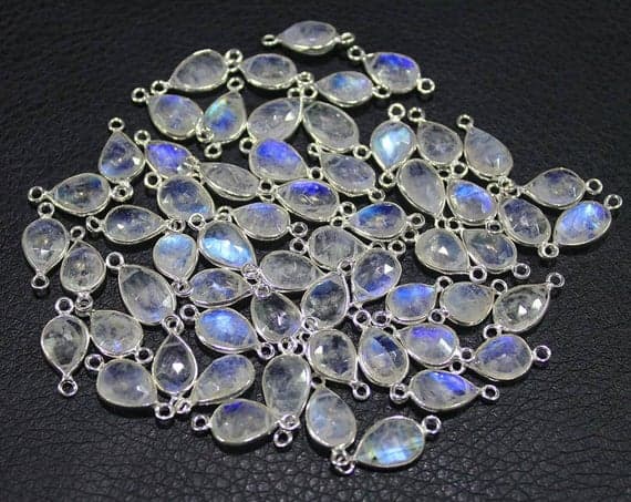 1 strand rainbow moonstone pear bezel faceted 6 pieces strand gemstone beads, jewelry supplies for jewelry making, bulk beads, for meditation jewellery for Reiki Healing  gemstone size 19mm