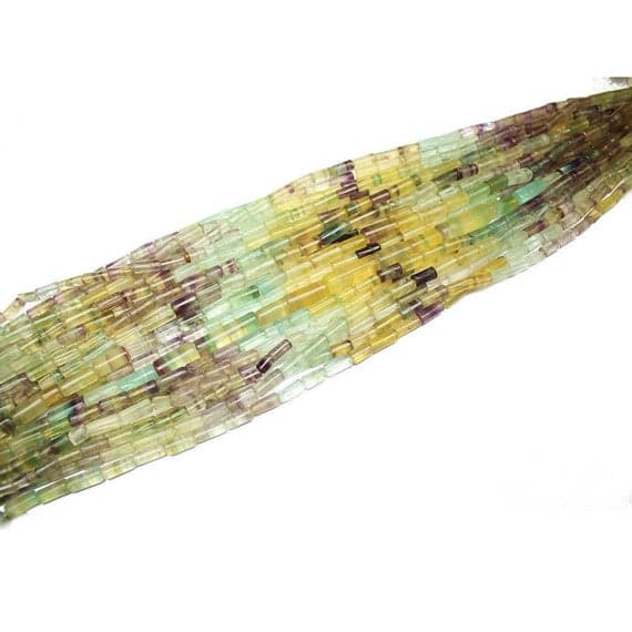 1 strand fluorite tube smooth 14'' long strand gemstone beads, jewelry supplies for jewelry making, bulk beads, for meditation jewellery for Reiki Healing  gemstone size 10mm to 12mm