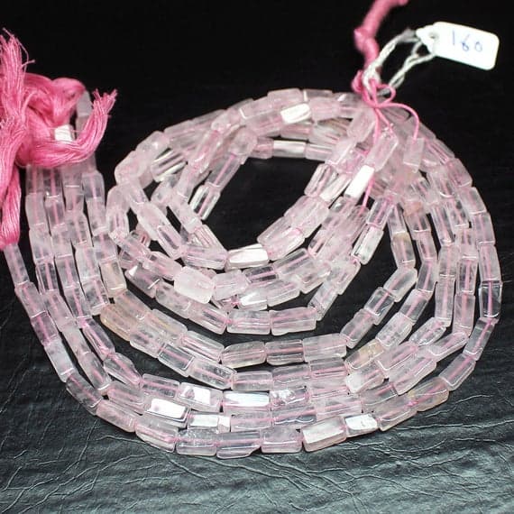 1 strand rose quartz rectangle chiclet smooth 14'' long strand gemstone beads, jewelry supplies for jewelry making, bulk beads, for meditation jewellery for Reiki Healing  gemstone size 10mm