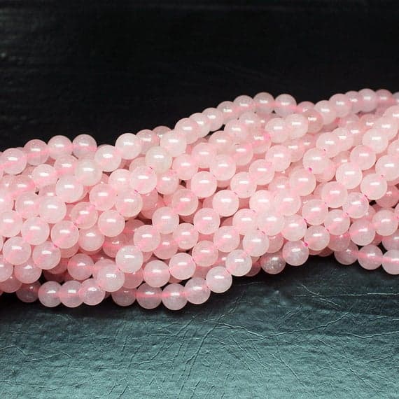 1 strand rose quartz round ball smooth 14'' long strand gemstone beads, jewelry supplies for jewelry making, bulk beads, for meditation jewellery for Reiki Healing  gemstone size 8mm