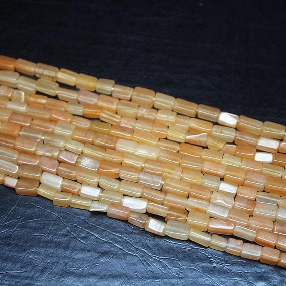 1 strand jade rectangle chiclet smooth 14'' long strand gemstone beads, jewelry supplies for jewelry making, bulk beads, for meditation jewellery for Reiki Healing  gemstone size 5mm to 7mm