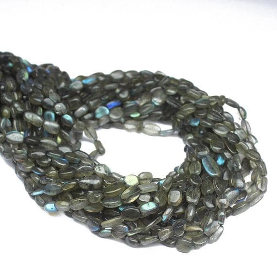 1 strand labradorite oval smooth 14'' long strand gemstone beads, jewelry supplies for jewelry making, bulk beads, for meditation jewellery for Reiki Healing  gemstone size 5mm to 8mm