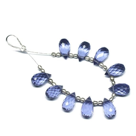 1 strand iolite quartz rondelle faceted 8'' long strand gemstone beads, jewelry supplies for jewelry making, bulk beads, for meditation jewellery for Reiki Healing  gemstone size 5mm to 10mm