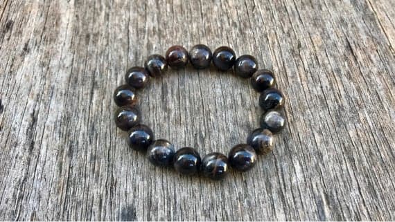 Galaxy Jewelry 10mm Stretchable Brown Chocolate Moonstone Bracelet Round, Smooth 7" for mens, womens, gf, bf & Adult.