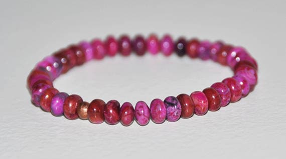 Wholesale 4mm Multi Colour Ruby Crazy Lace Agate  Stretchable Bracelet Rondelle, Smooth 18cm for mens, womens, gf, bf and adults.