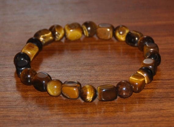 love beach youth 8x10mm Multi Colour Tiger Eye Stretchable Bracelet Fancy, Smooth 18cm for mens, womens, gf, bf and adults.