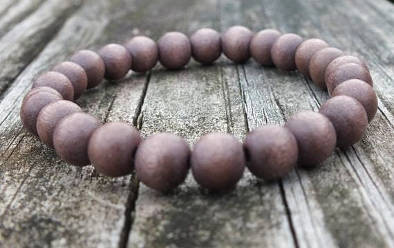 AAA++ Rare Quality Mauve Wood Beaded Bracelet | Wood Jewelry | Stacking Bracelet | Yoga Bracelet | Meditation | Womens Bracelet | Mens Bracelet 8mm 7" Strand. Code- TJH313