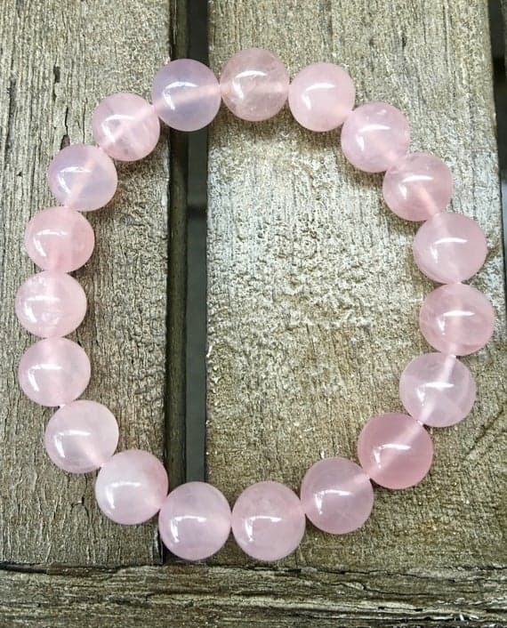 10mm Madagascan Rose Quartz Stretch Bracelet Code- WAR6300
