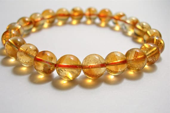 Citrine - 7.5mm - 9.5mm Round beads - choice your size - 20 - 1 set - Citrine Code- WAR6917