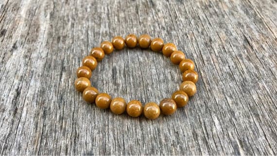 Super sale 8mm Stretchable Yellow Jasper Bracelet Round, Smooth 7" for mens, womens, gf, bf & Adult.