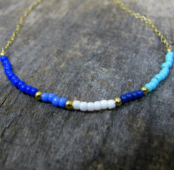 Tiny Choker Necklace, Beaded Choker Dainty Gold Choker Necklace, Gold Short Necklace, Colorful Delicate Choker, Lareyed Choker, Boho Choker 2mm  Code- WAR6613