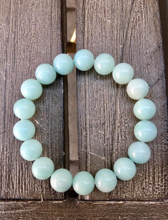 10mm Amazonite Stretch Bracelet Code- WAR6294