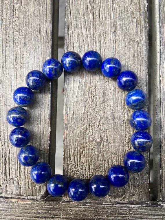 10mm Lapis Lazuli Stretch Bracelet Code- WAR6286