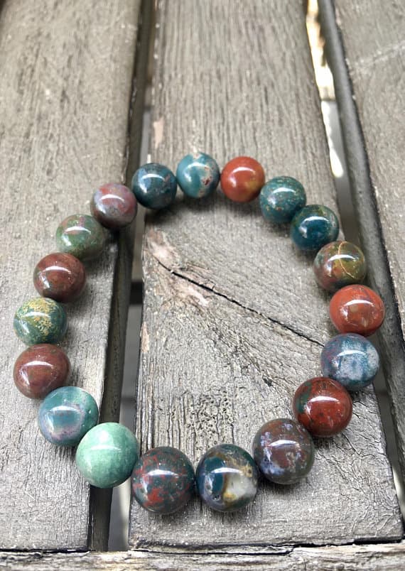 10mm Bloodstone Stretch Bracelet Code- WAR6280