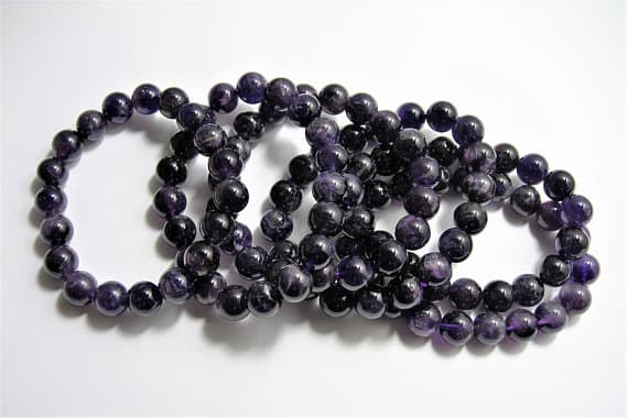 Amethyst - 10mm Round beads - 19 beads - 1 set - Ab dark quality Code- WAR6929